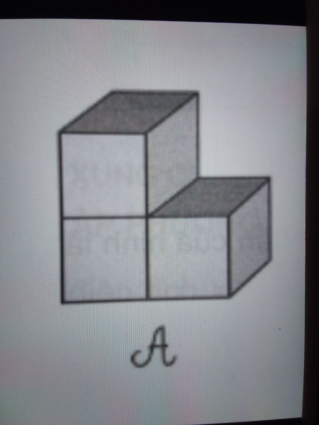 Cho 2 hình dưới đây được xếp bởi 3 hình lập phương cạnh 10cm ...