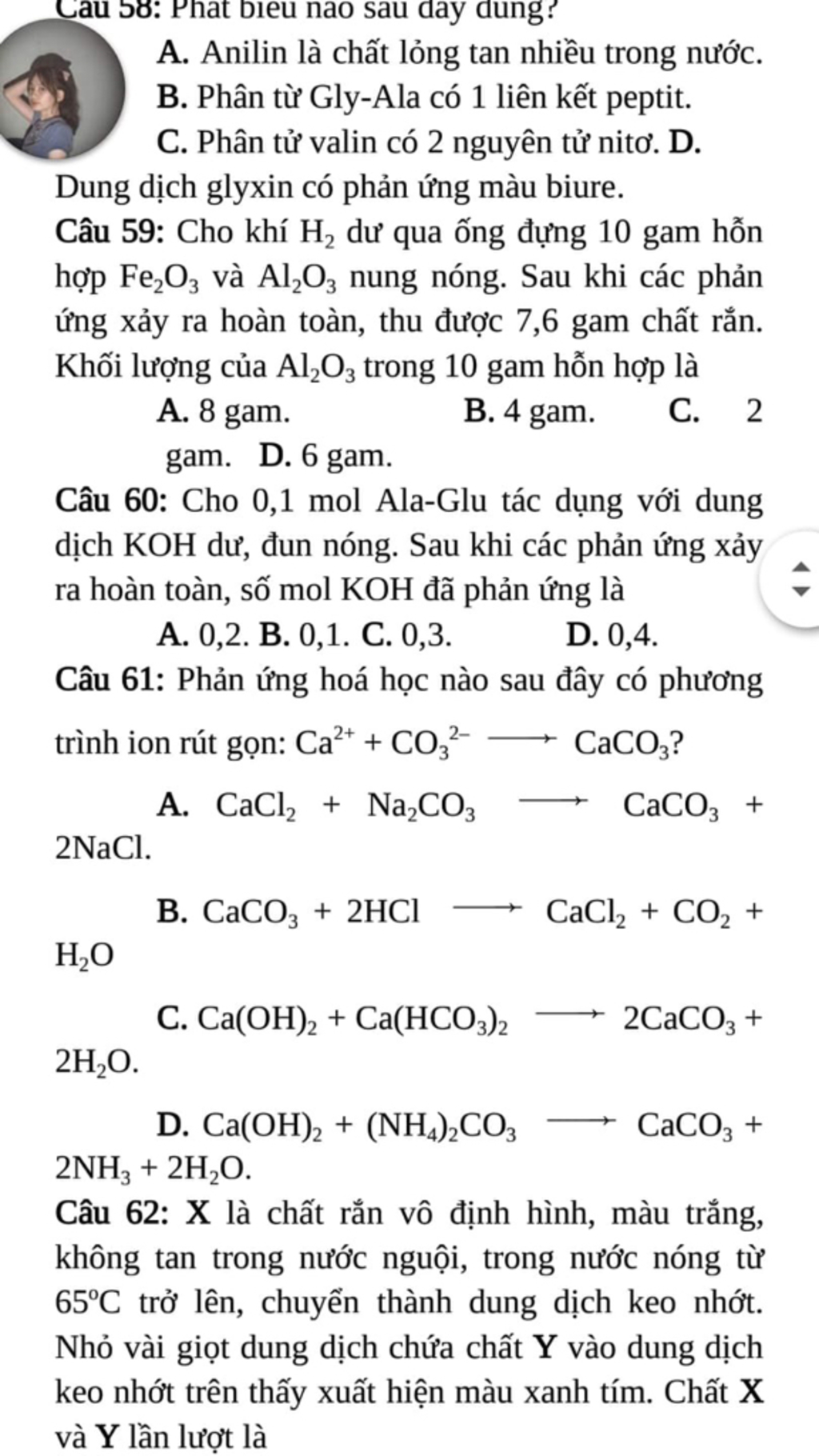 Bạn có biết câu 58 đó là gì không? Đừng bỏ lỡ cơ hội để học về Anilin, một chất lỏng tan trong đề thi Hóa học. Hoc360.net sẽ giúp bạn hiểu rõ hơn về nó với bài giảng hữu ích và dễ hiểu.