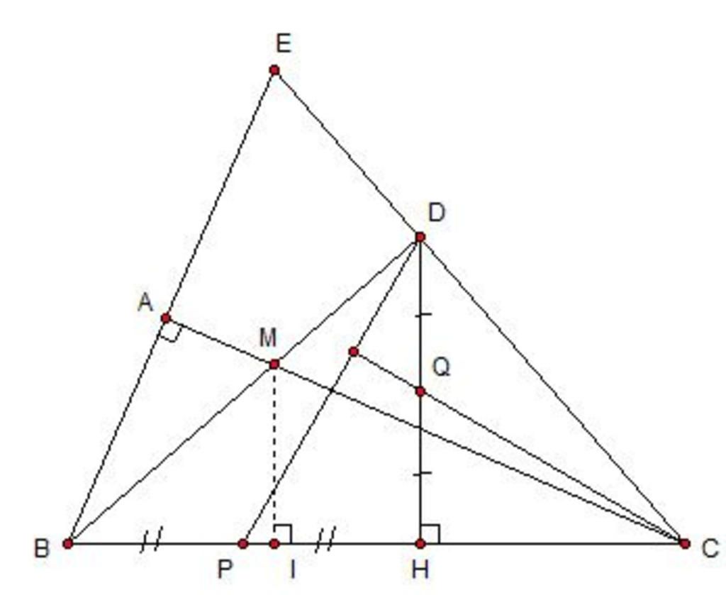 1. Cho tam giác ABC vuông tại A. Lấy một điểm M bất kỳ trên cạnh ...