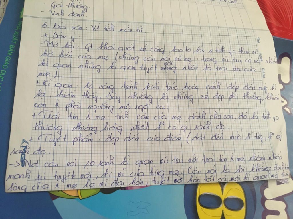 Giúp mình làm bài văn về tình mẫu tử với ạ đây là dàn ý làm giúp ...