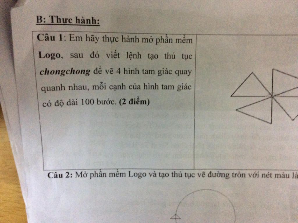 Em hãy thực hành phần mềm logo ,sau đó viết lệnh tạo thủ tục ...