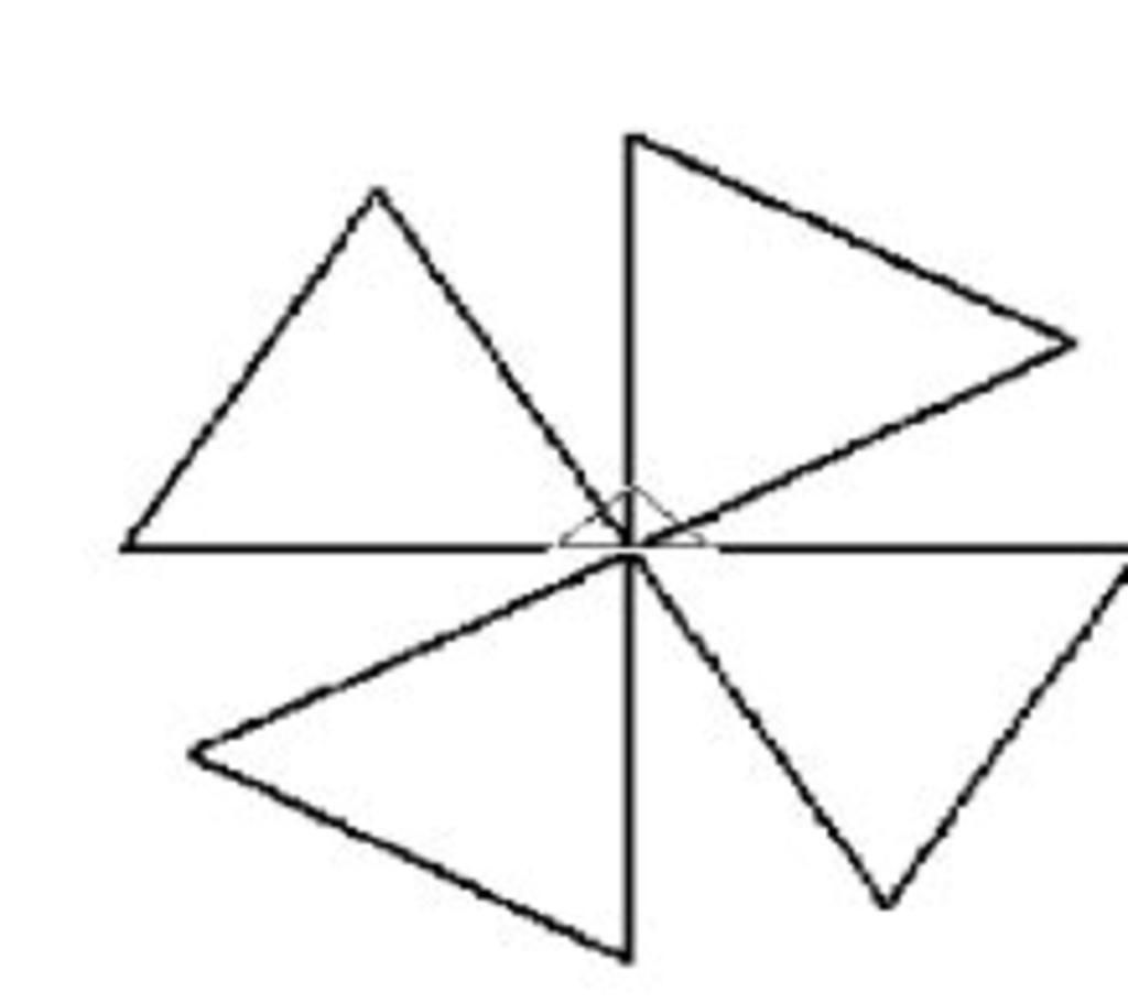 thủ tục chongchong để vẽ 4 hình tam giác quay quanh nhau, mỗi cạnh ...