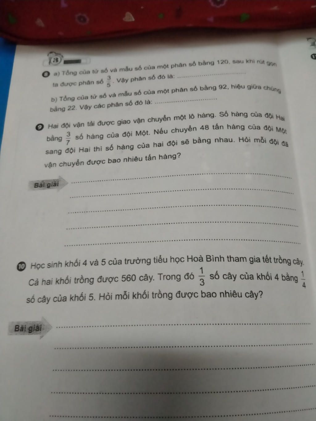 A) Tổng Của Tử Số Và Mẫu Số Của Một Phân Số Bằng 120, Sau Khi Rút Gọn 3. Ta  Duoc Phân Số 2. Vậy Phân Số Đó Là: B) Tổng Của