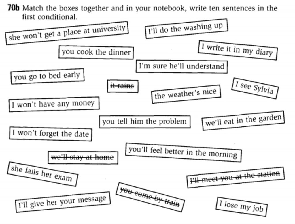 In your notebook. Match the Boxes together and in your Notebook write ten sentences in the first conditional 70b. Match the Boxes together and in your Notebook write ten sentences. 70b Match the Boxes together and your Notebook write ten sentences in the first conditional. Match the Boxes together and in your Notebook write ten sentences in the first conditional 70b ответы на русском.