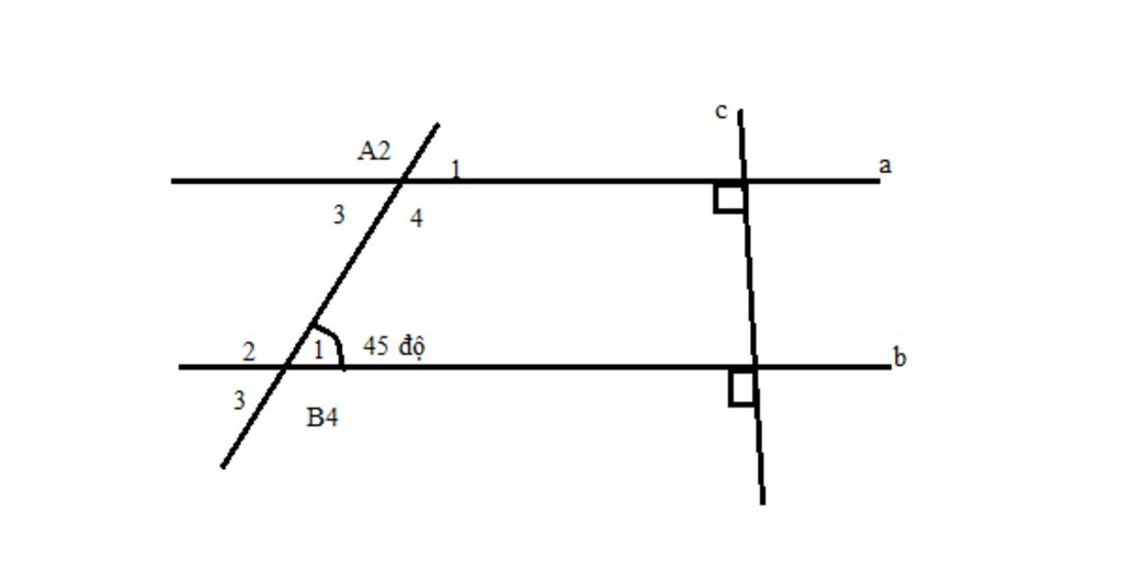 cho hình vẽ a/ vì sao a//b b/ tính số đo của góc A1; A4 câu hỏi 1214495 -  