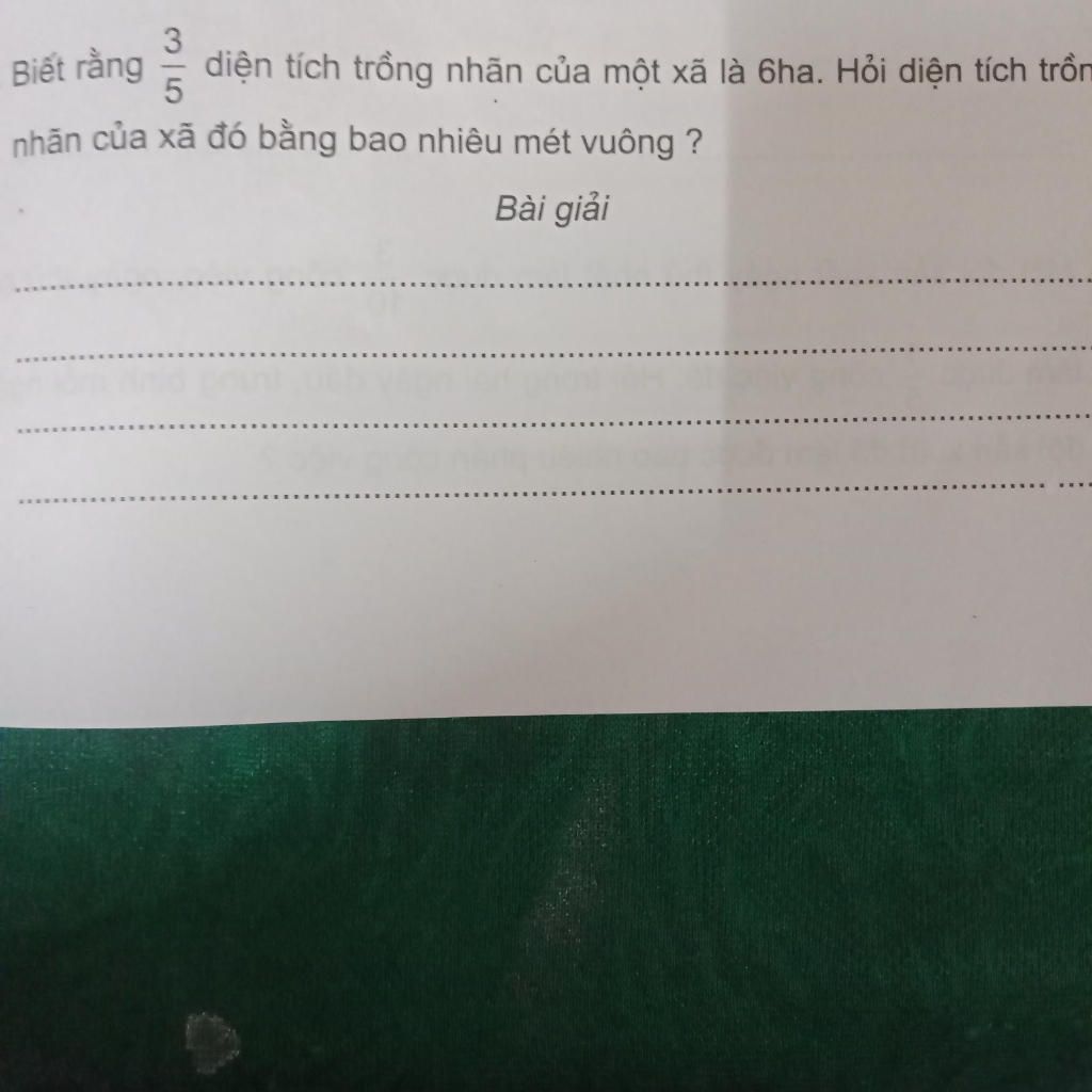 Biết rằng 3/5 diện tích trồng nhãn: Giải đáp chi tiết và ứng dụng thực tế