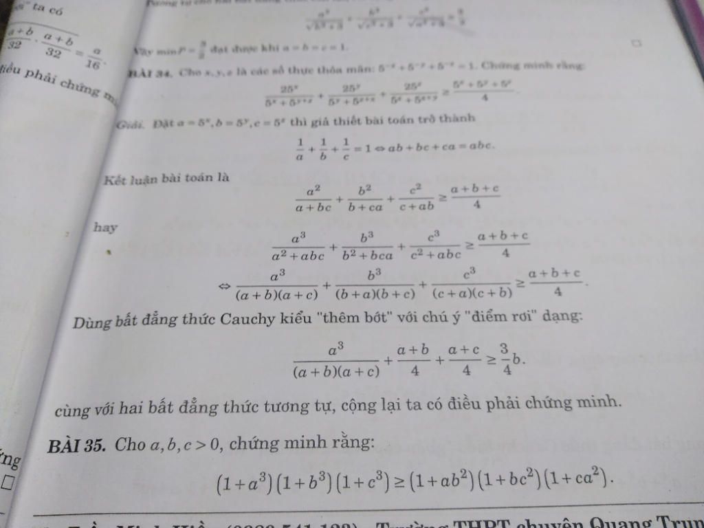 Cai Chỗ Ap Dụng Cauchy Them Bớt Va Chu Y điểm Rơi ấy ạ Vo J đo Lạ Lạ Cũng Hướng Lam Nay Trinh Bay Hộ Em Chi Tiết Chỗ Ap Dụng