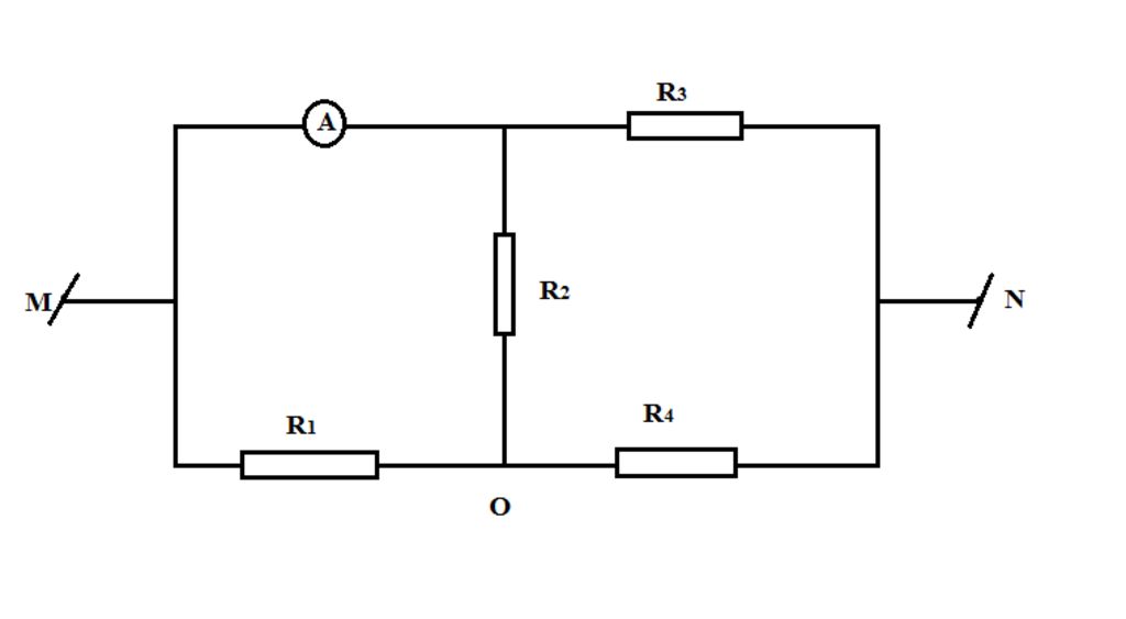 Cho mạch điện như hình vẽ thay ampe kế bằng vôn kế R1  3left Omega  right R2  2left Omega right 