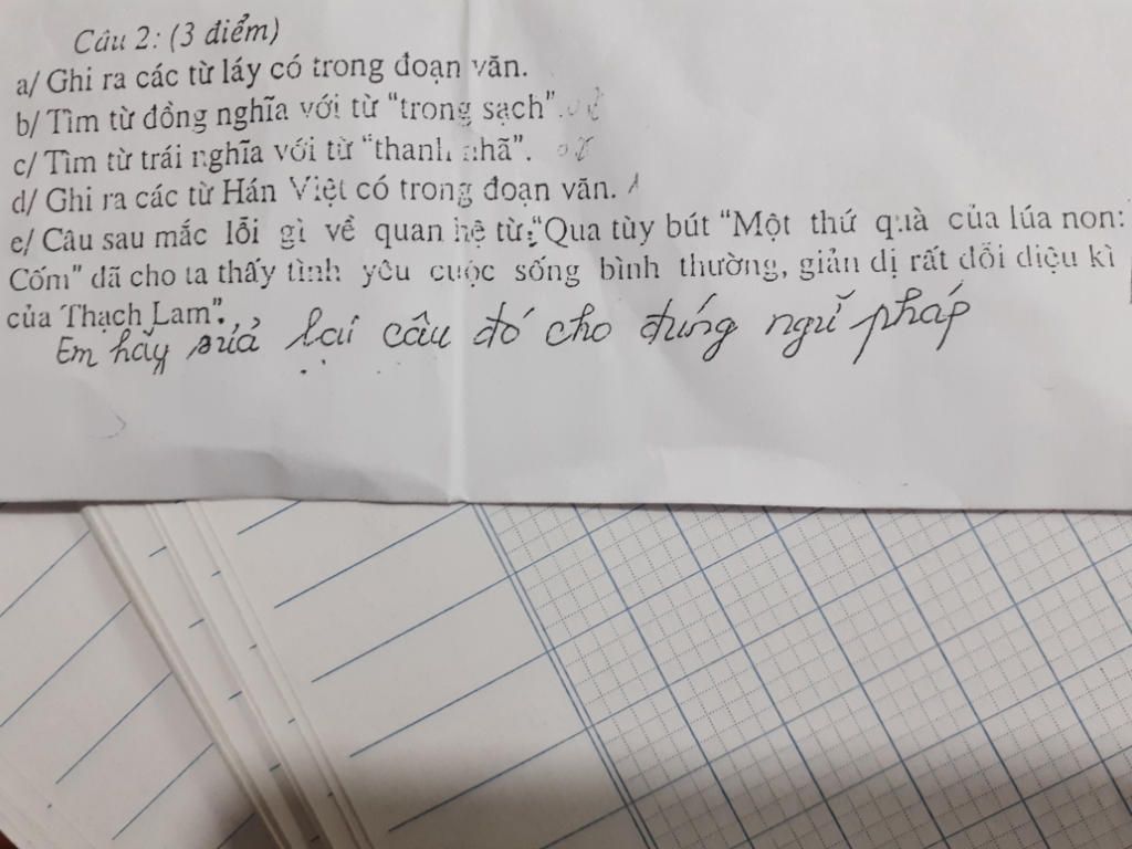 A/ Ghi Ra Các Từ Láy Có Trong Đoạn Văn. B/ Tìm Từ Đồng Nghĩa Với Từ 