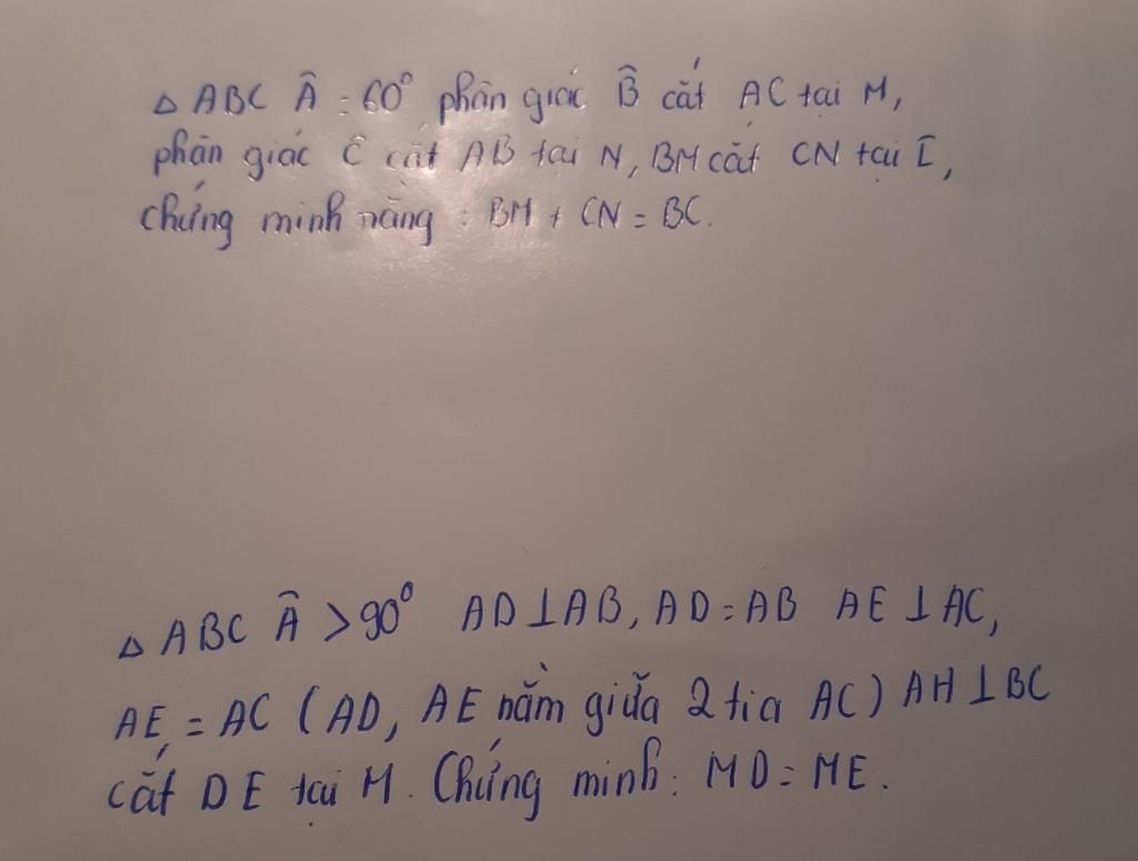 A Abc A 6o Phon Quac B Căt Ac Tai M Phần Giac C Cat Ab Tai N Bm Căt Cn Tai I Bm Cn Bc Chưng Minh Nang A Abc