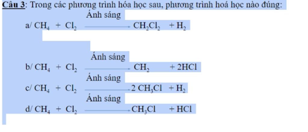 Tìm hiểu về ch4 2cl2 - phương trình, cấu trúc và tính chất
