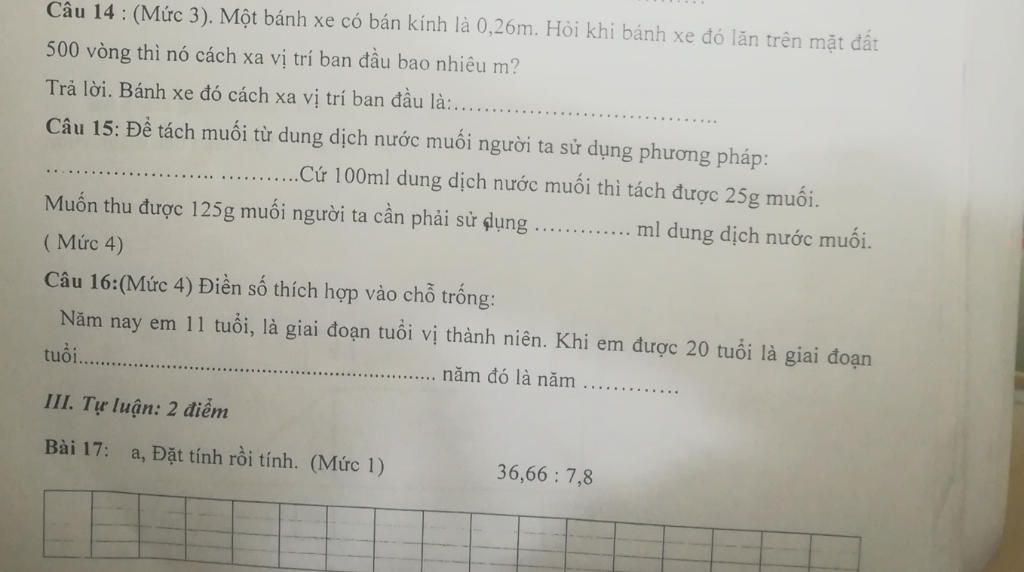 Một Bánh Xe Hình Tròn Có Bán Kính 0.26m