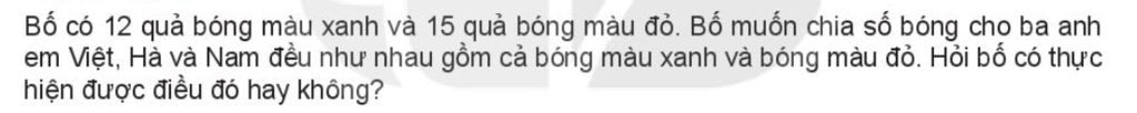 bố có 12 quả bóng màu xanh