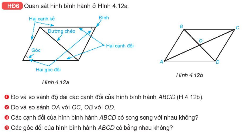 Hình bình hành  Toán 4  Bài tập thực hành các dạng toán điển hình   Hoc360net