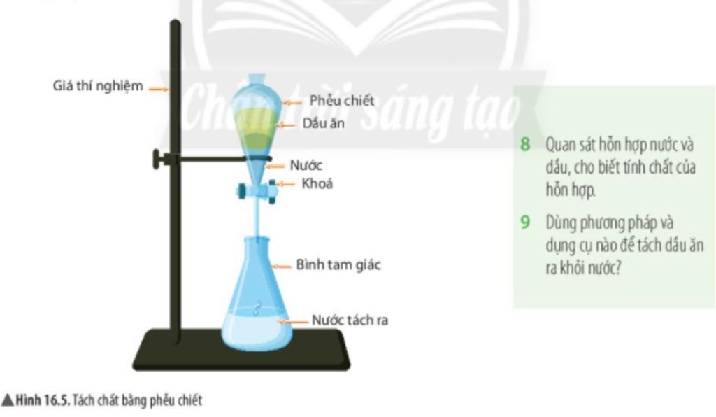 8. Quan sát hỗn hợp nước và dầu, cho biết tính chất của hỗn hợp. 9 ...