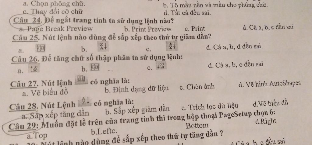 Câu 24 và 29: Câu 24 và 29 đã trở thành một phần không thể thiếu trong kỳ thi đại học tại Việt Nam. Đây là cơ hội để thí sinh chứng minh khả năng của mình, chứng tỏ một khối lượng kiến thức đáng kể mà mình đã học được. Với sự chuẩn bị kĩ càng và cả sự tự tin trong bản thân, bạn sẽ hoàn toàn có thể vượt qua thử thách này. Hãy chuẩn bị cho kỳ thi đại học của mình, vì thành công đang đón chào bạn.