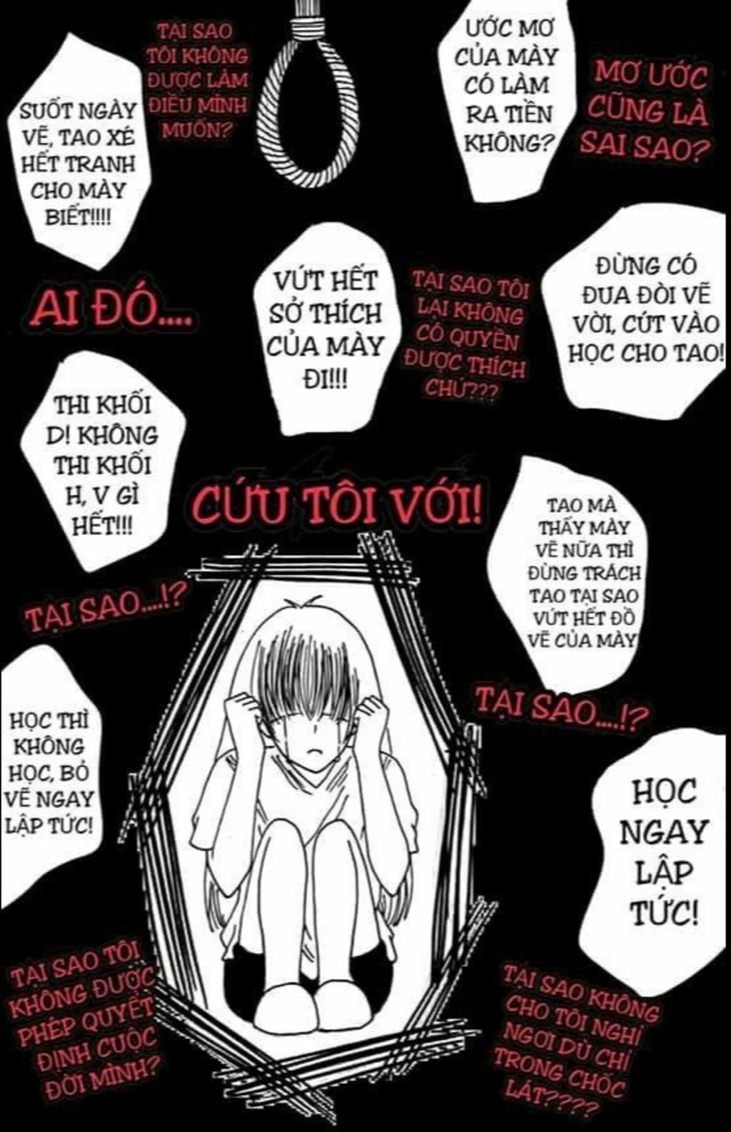 Vẽ anime buồn, khóc thật to Nl: tại sao mẹ luôn áp đặt những điều ...