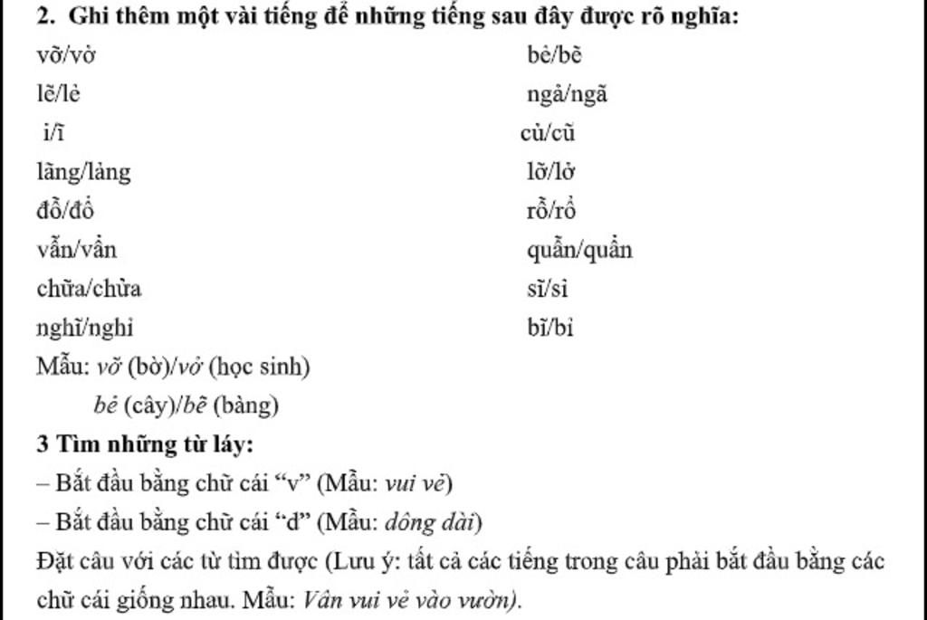 Từ láy bắt đầu bằng chữ V: Khám phá và Ứng dụng