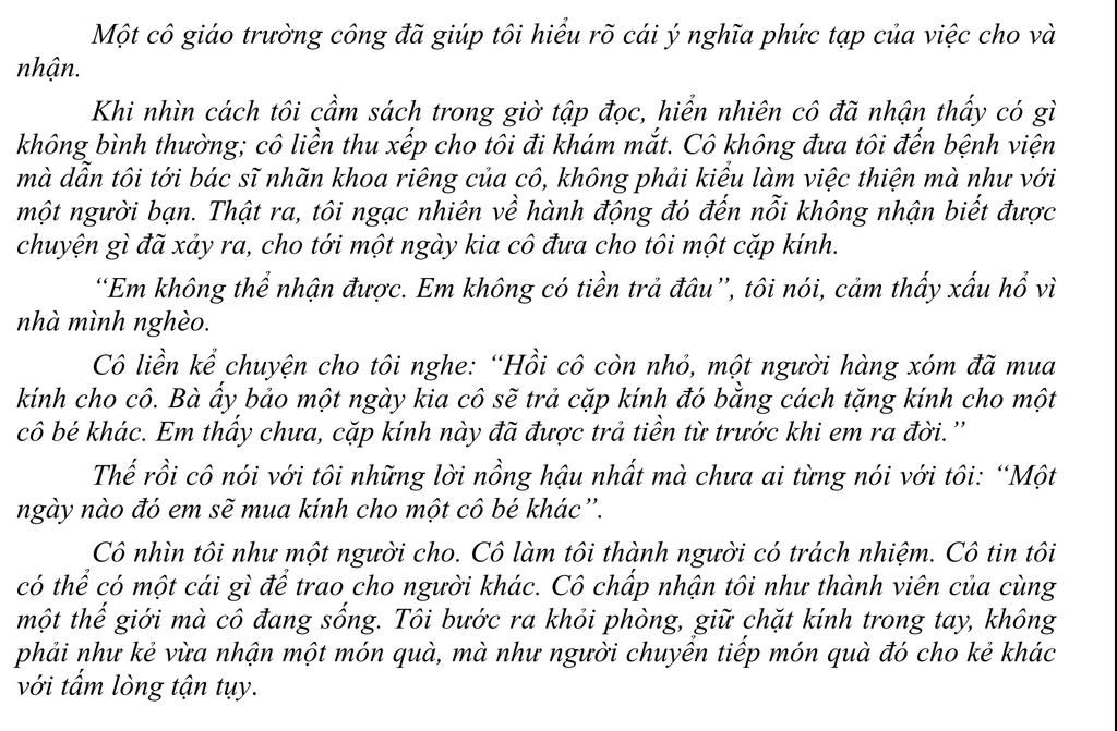 Viết Một Bài Văn Nghị Luận Ngắn Khoảng Một Mặt Giất Thi Trình Bày Cảm Nghĩ Của Em Về Bài Học 