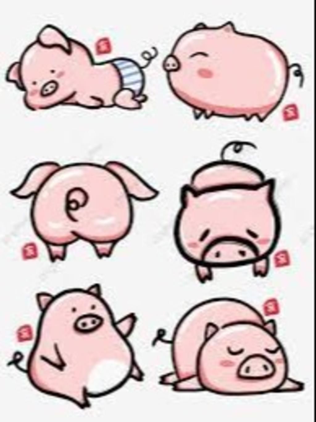 Vẽ lợn con cute theo mẫu dưới đây N/L : Chiêu mộ thành viên câu ...