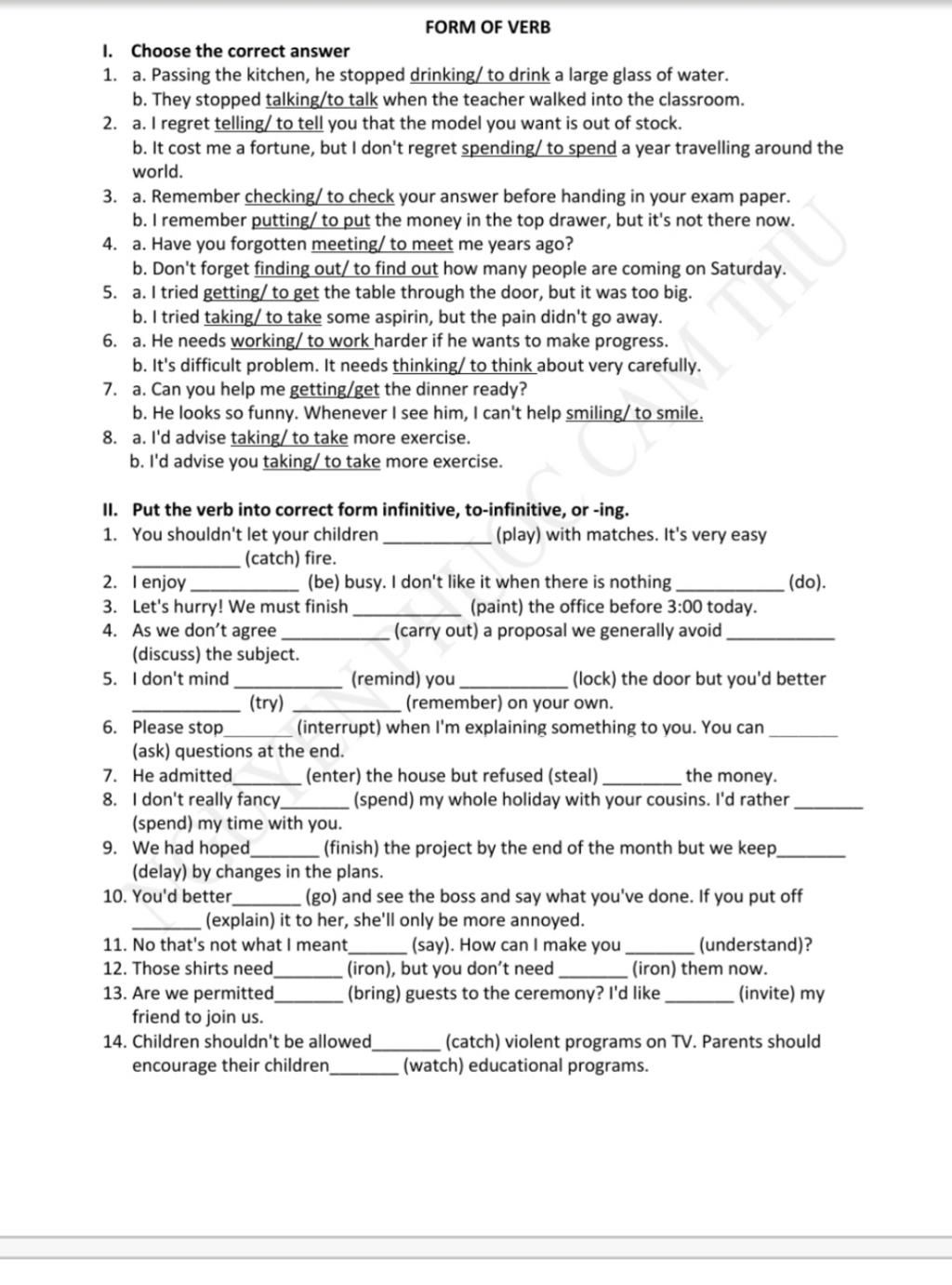 FORM OF VERB Choose The Correct Answer 1 A Passing The Kitchen He 15-masculinity-examples-2025