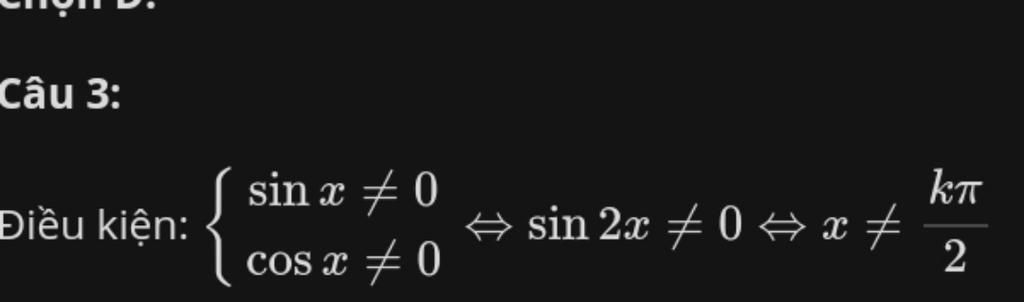 Cos x bằng 0 tại điểm nào trên đường tròn lượng giác?
