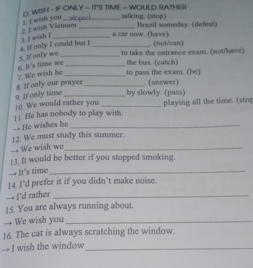 1. I Wish You Sopacl 2. I Wish Vietnam 3. I Wish I 4. If Only I Could But I  5. If Only We 6. It'S Time We Talking. (Stop) Brazil Someday. (Defeat) A  Car No