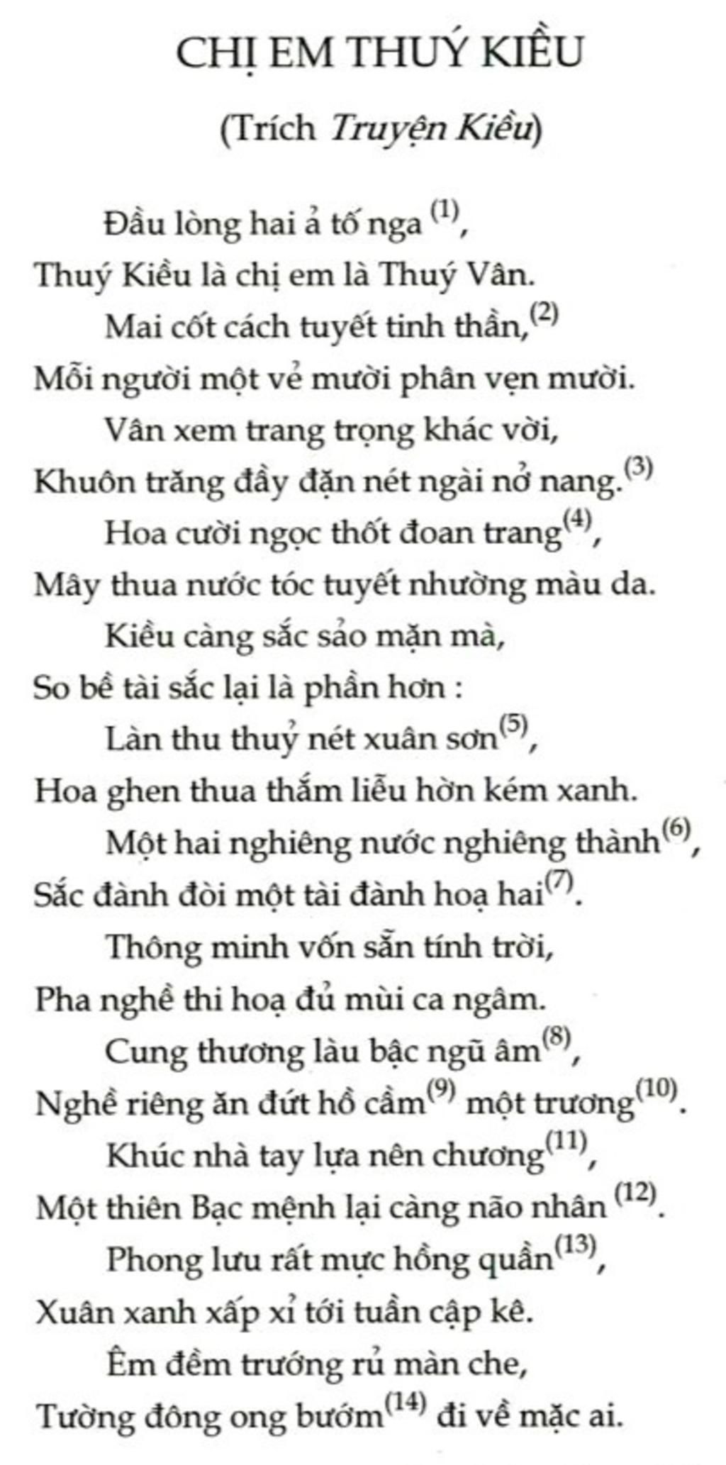 Tìm Các Câu Thơ Có Sử Dụng Biện Pháp Nghệ Thuật Trong Trích Đoạn Chị Em Thúy  Kiểu Và Nêu Tác Dụng ( 50 Điểm , Mình Có Để Ảnh Bài Thơ