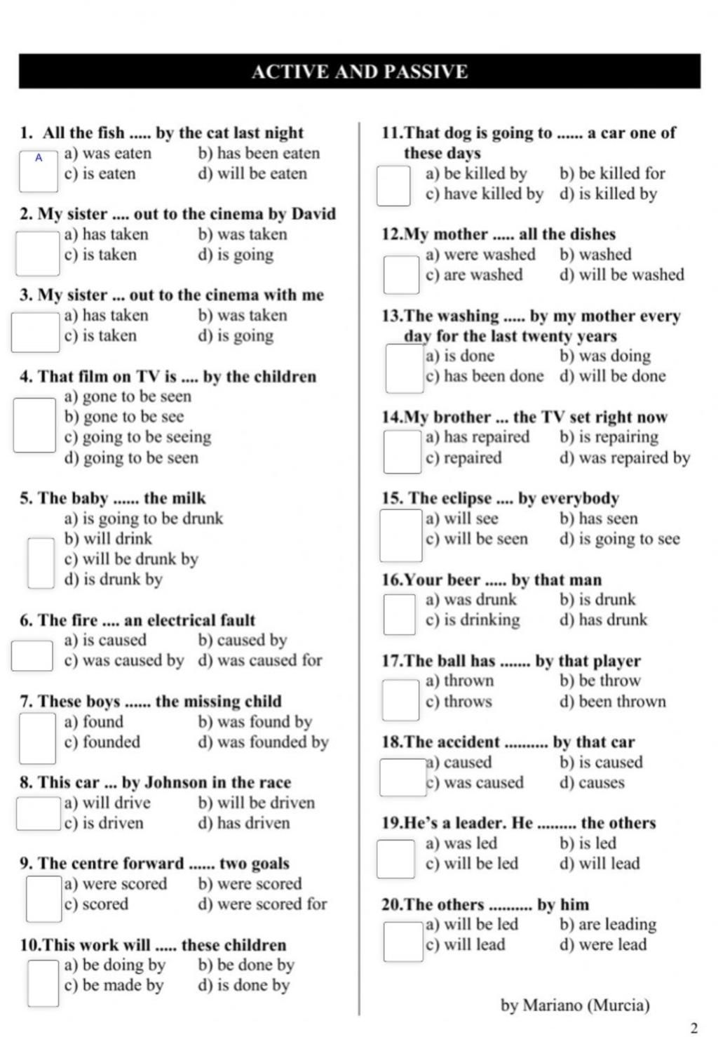 Passive worksheets pdf. Active Passive Intermediate. Тест на уровень английского языка pre Intermediate. Пассивный залог в английском языке упражнения. Active Passive Voice Worksheets.