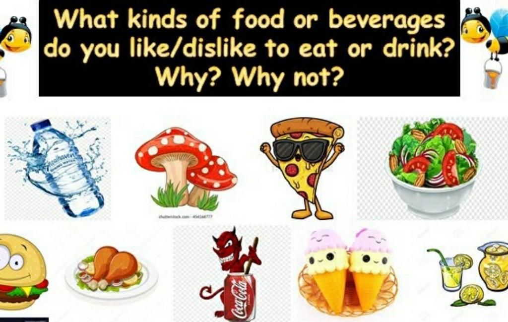 Giúp mình trả lời với gồm có: why, where, what, how often với lại từ đệm  nhanh ạ mình gấp lắn rWhat kinds of food or beverages do you like/dislike  to eat