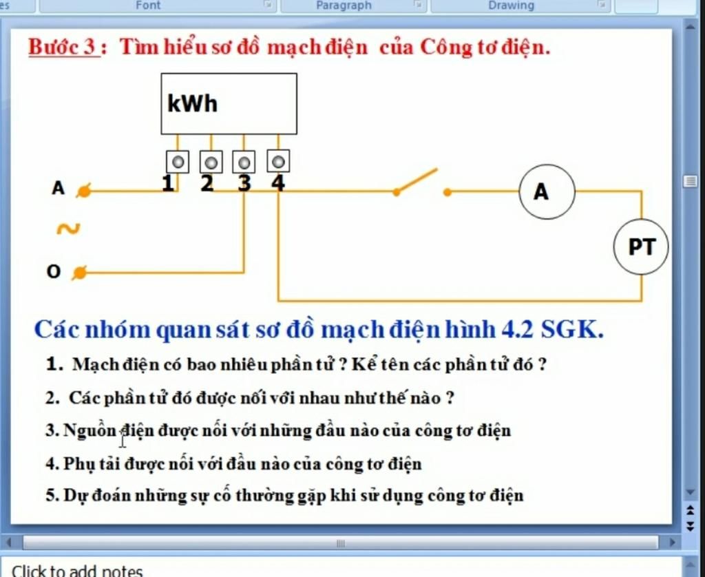 Font Paragraph Drawing Bước 3 : Tìm hiểu sơ đồ mạch điện của Công ...