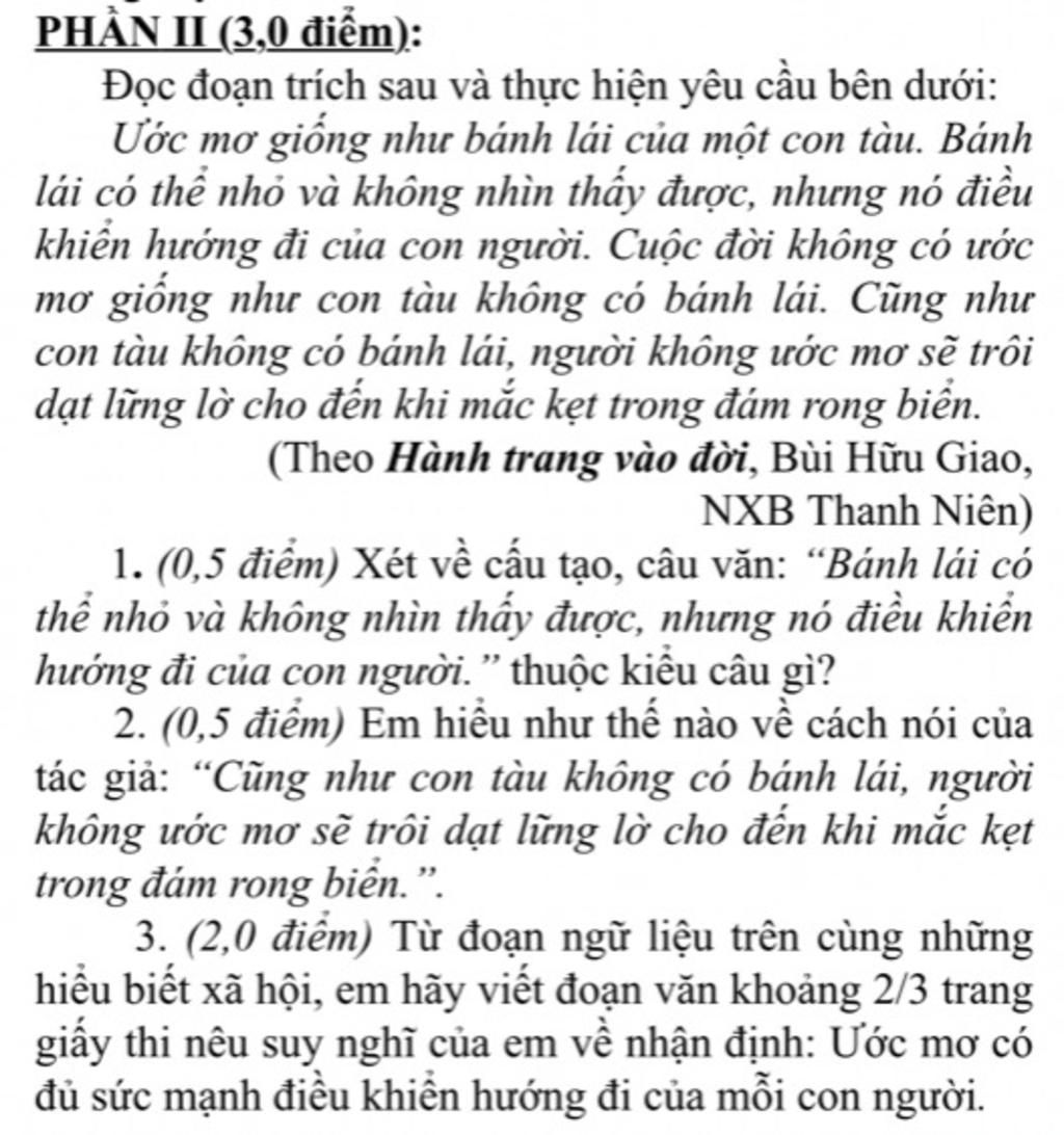 Ước Mơ Giống Như Bánh Lái Của Một Con Tàu: Hành Trình Định Hướng Cuộc Sống