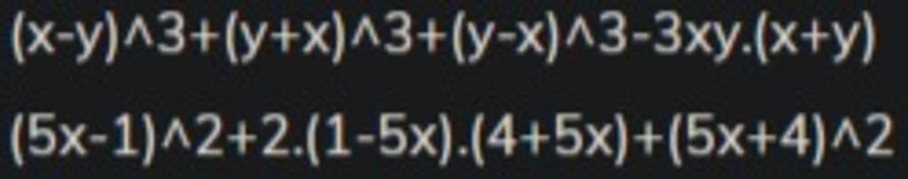 X Y 3 Y X 3 Y X 3 3xy X Y 5x 1 2 2 1 5x 4 5x 5x 4 2