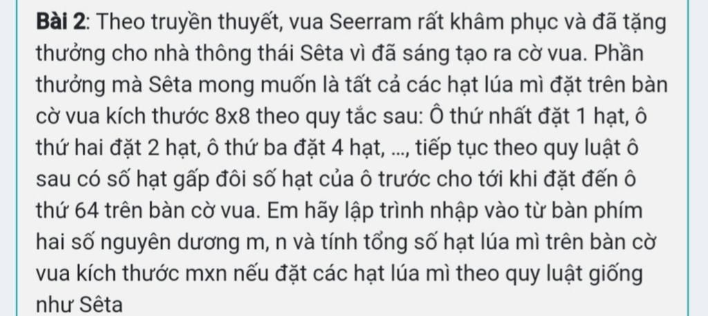 Truyền Thuyết Vua Seerram và Phần Thưởng Cho Nhà Thông Thái Sêta Sáng Tạo Cờ Vua