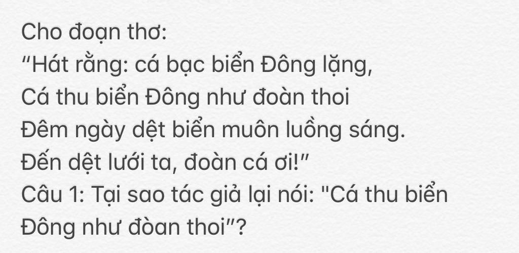 Cho Đoạn Thơ: 