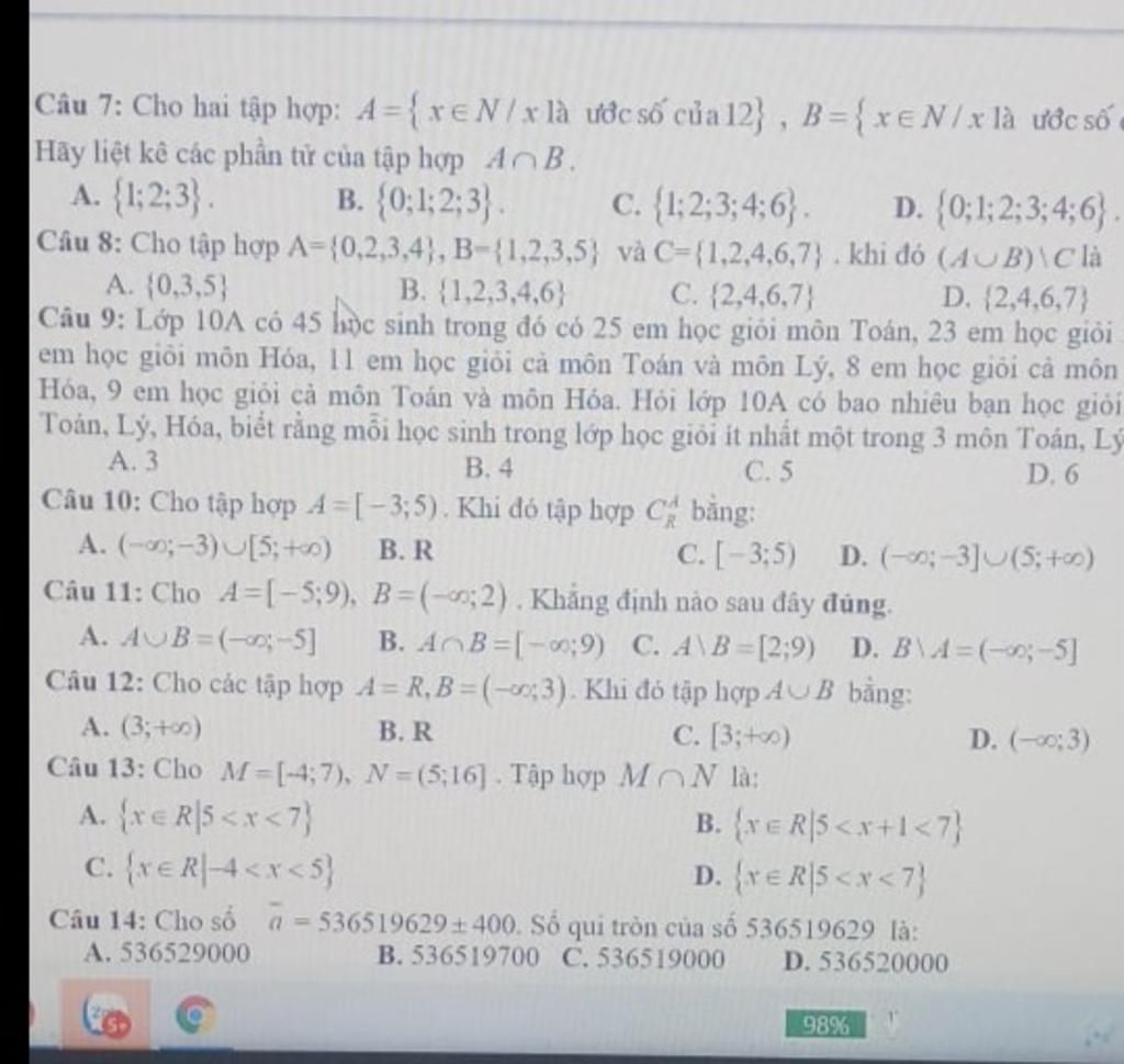 C u 7 cho hai t p h p a xen x l c s c a 12 b xen x l c s 