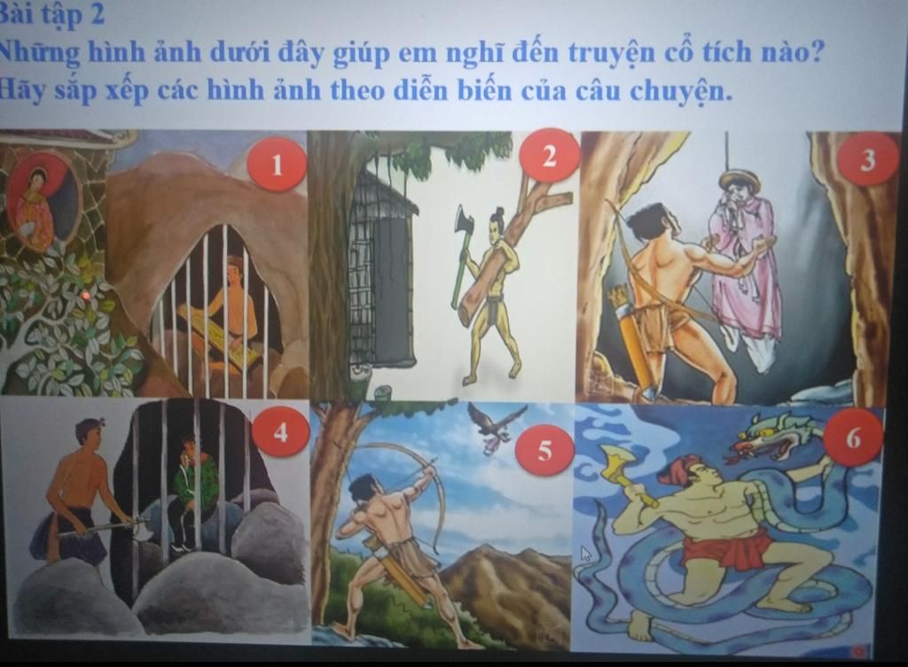 Mọi Người Giúp Em Sắp Xếp Theo Diễn Biến Của Câu Truyện Thạch Sanh Giúp Em  Được Ko . Quên Bài Rồi :(Bài Tập 2 Những Hình Ảnh Dưới Đây Giúp Em