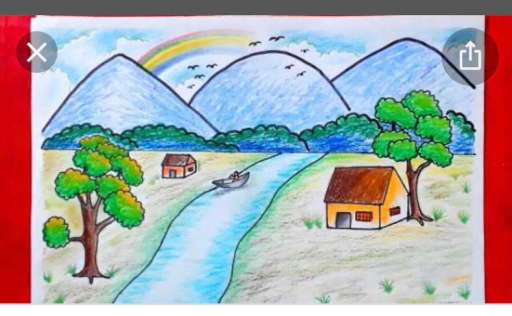 Cách vẽ tranh phong cảnh biển hoàng hôn đơn giản đẹp nhất bằng bút chì màu  nước 2023  InfoFinancevn