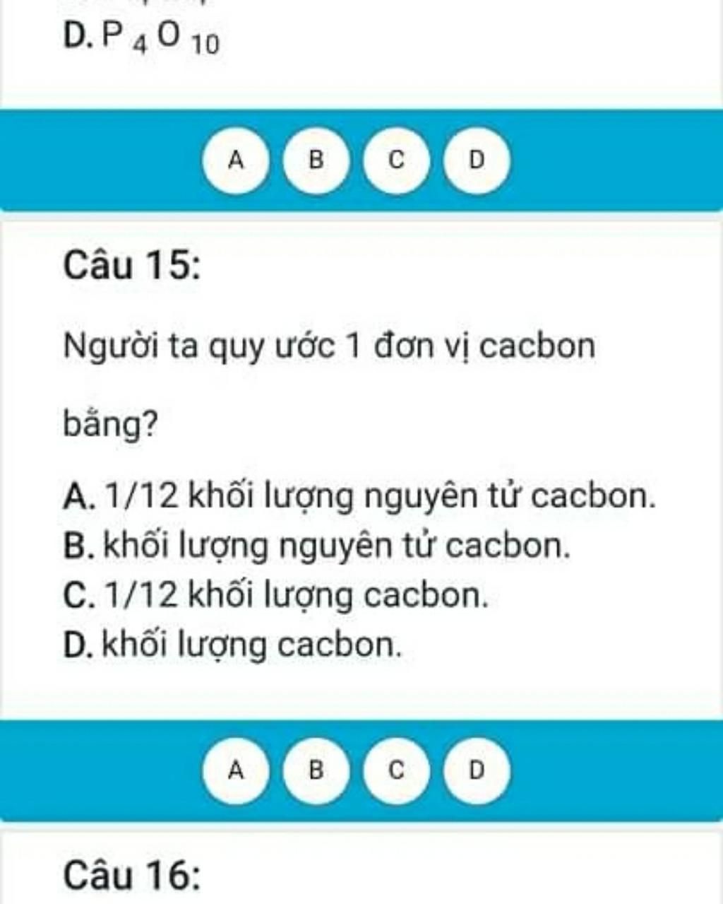 Quy Ước Một Đơn Vị Cácbon