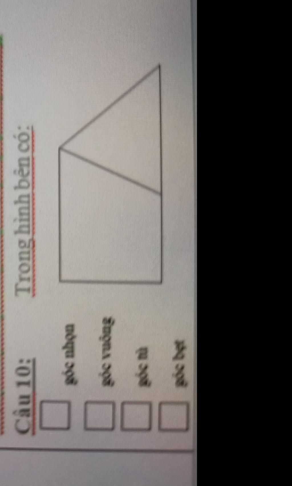 Bài 5 Hãy điền số thích hợp vào ô trống Trong hình bên có góc nhọn góc  vuông góc tù góc bẹt a b с d h
