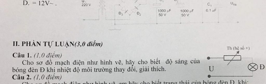 D. = 12V~. Ura C, 0.1 uF 220 V D2 1000 uF 50 V 1000 uF 50 V II ...