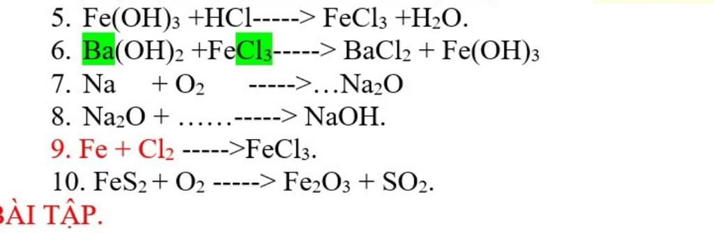 Sự tạo thành FeCl3 trong phản ứng FeCl3 + O2 xảy ra như thế nào?