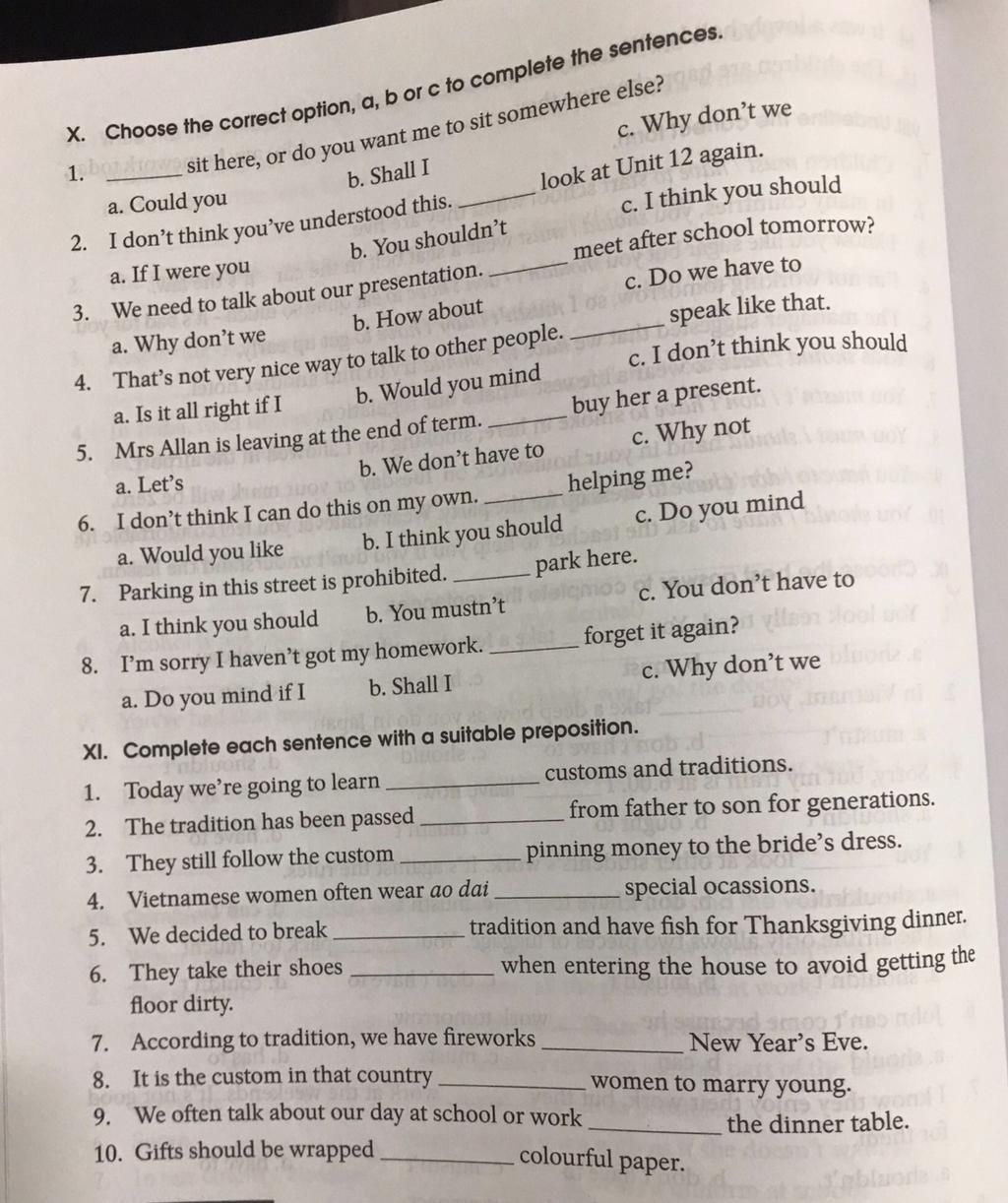 C. Why Don't We A. Could You B. Shall I Look At Unit 12 Again. 2. I Don ...