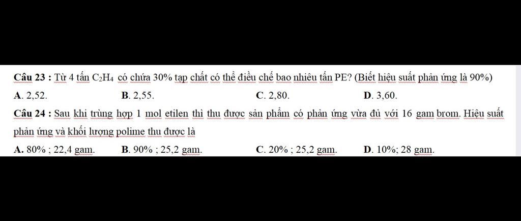 C u 23 T 4 t n C2H4 c ch a 30 t p ch t c th i u ch bao