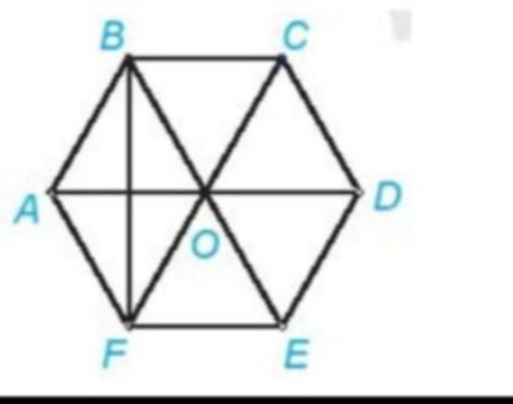 có bao nhiêu hình thoi trong hình lục giác đều ABCDEF , hãy kể ...