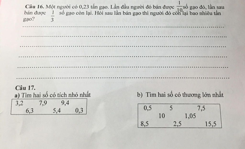 Một người có 0,23 tấn gạo: Giải bài toán và ứng dụng thực tế