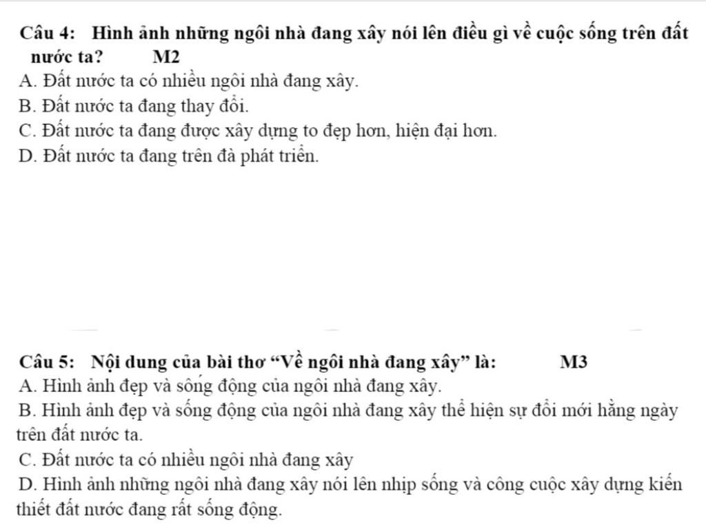 Câu 4, câu 5 là những bài kiểm tra quan trọng trong các kỳ thi tiếng Anh. Hãy xem hình ảnh liên quan để tìm hiểu các chiến lược và kỹ thuật giải đề hiệu quả.