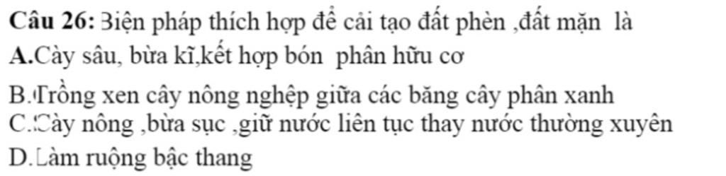 em cần chính xác 100% ak, ai nhanh nhất em vote 5*+ctlhnCâu 26: 3iện ...