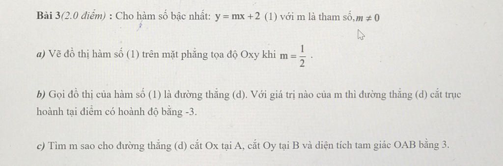 Cùng khám phá hàm số bậc nhất - một khái niệm cơ bản nhưng rất quan trọng trong toán học. Với hàm số bậc nhất, bạn có thể giải quyết nhiều vấn đề thực tế như tìm đường thẳng qua hai điểm, tính toán độ nghiêng của một đường dốc, và nhiều hơn nữa. Hãy bắt đầu khám phá ngay bây giờ!