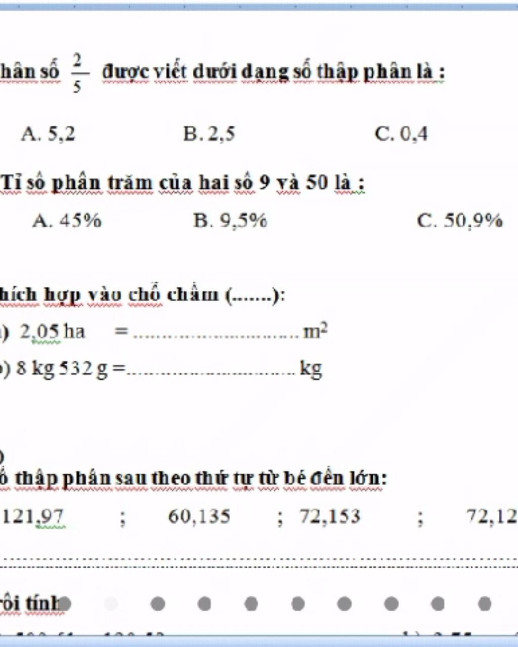 Phân Số 2/5 Viết Dưới Dạng Số Thập Phân